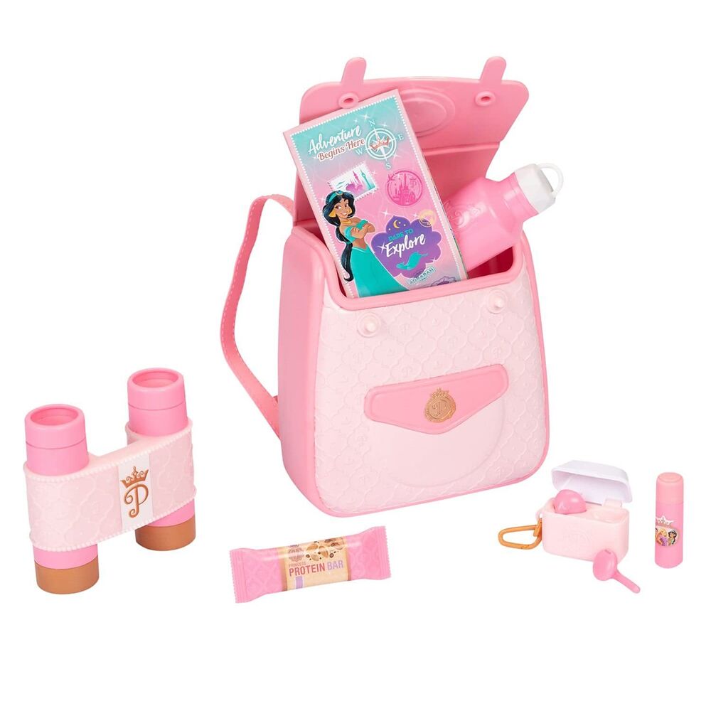 Bouteille d'eau jouet et barre protéinée jouet dans le sac à dos Disney