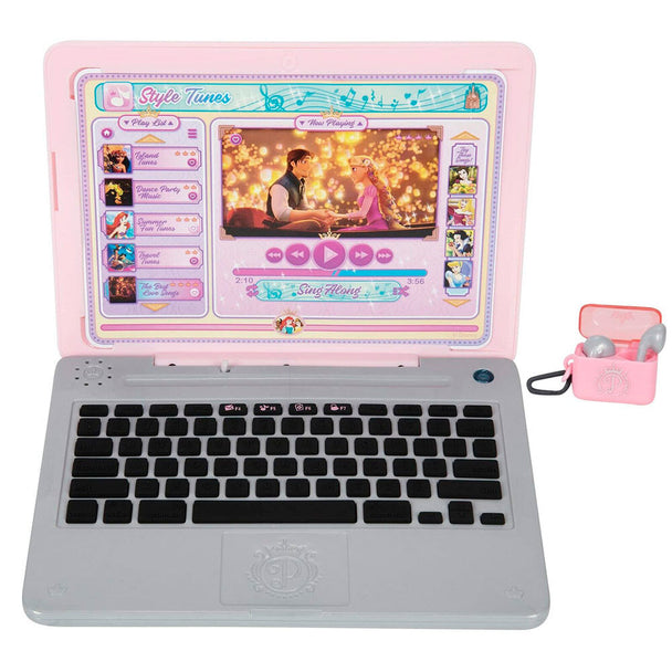 Ordinateur portable Disney Princesses JAKKS PACIFIC avec écran coloré et clavier adapté aux enfants