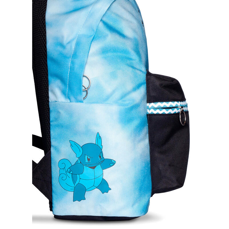 Sac à dos Pokémon Squirtle Evolutions porté sur le dos montrant son confort et style