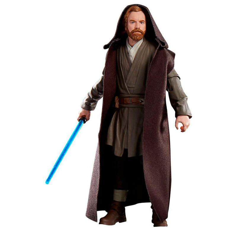 Figurine articulée Obi-Wan Kenobi Jabiim 15 cm en position de combat avec sabre laser