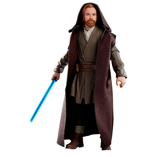 Figurine articulée Obi-Wan Kenobi Jabiim 15 cm en position de combat avec sabre laser
