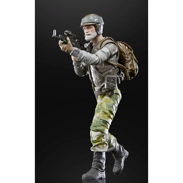 Vue latérale de la figurine Rebel Commando 15cm avec armure détaillée