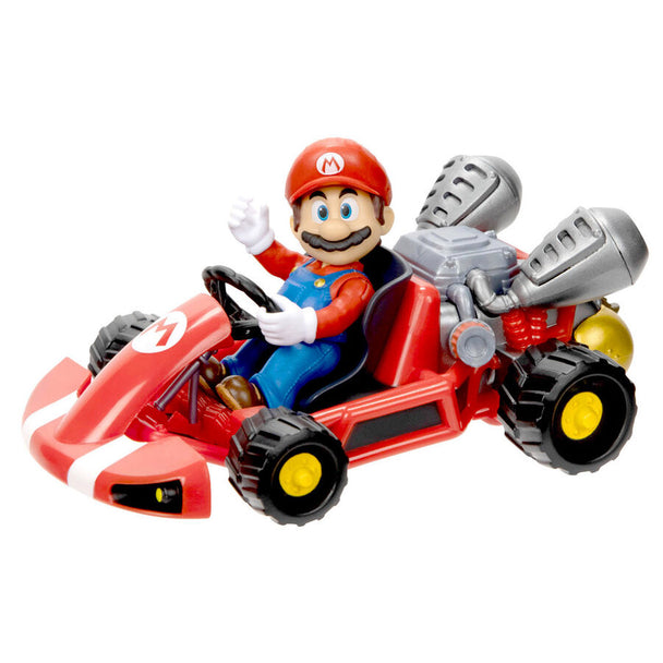 Gros plan sur la figurine Mario Kart JAKKS PACIFIC montrant les traits du personnage