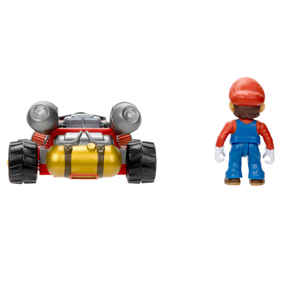 Photo rapprochée des mains et accessoires de la figurine Mario Kart JAKKS PACIFIC