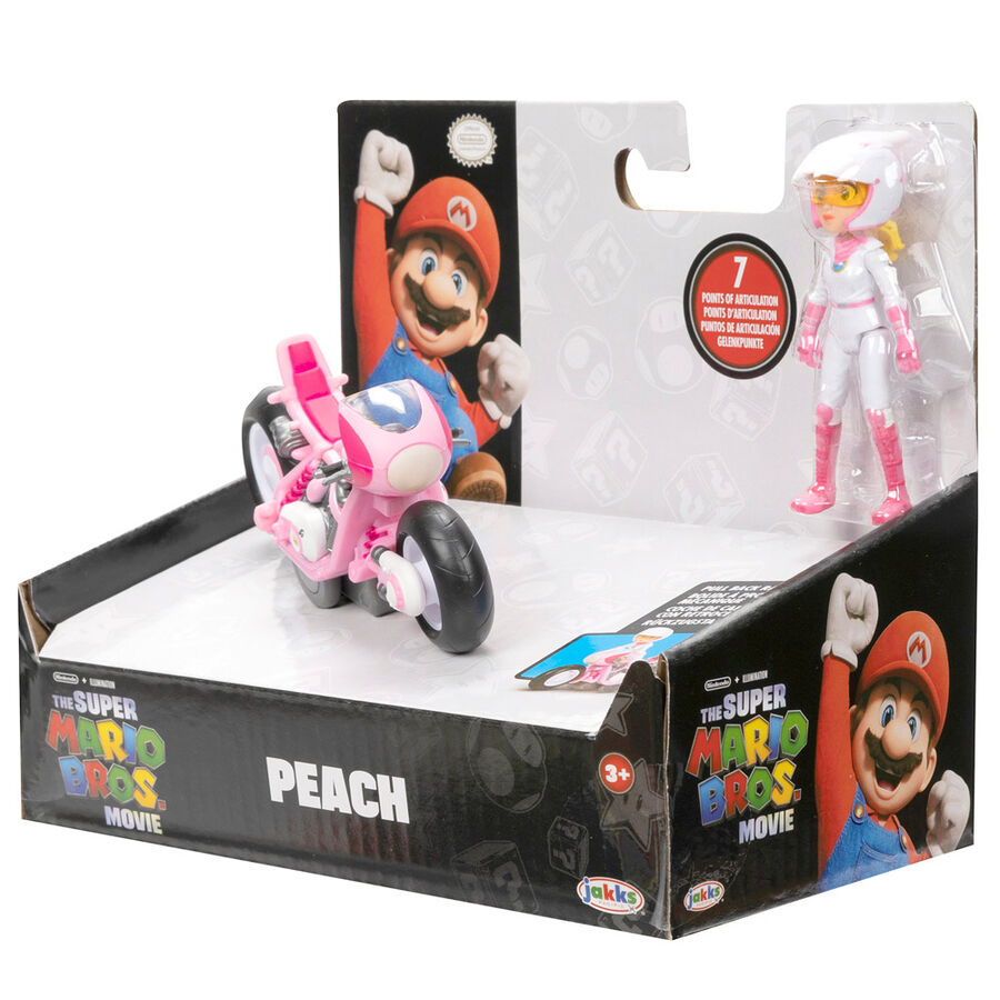 Détail des textures et finitions de la figurine Peach Kart JAKKS PACIFIC