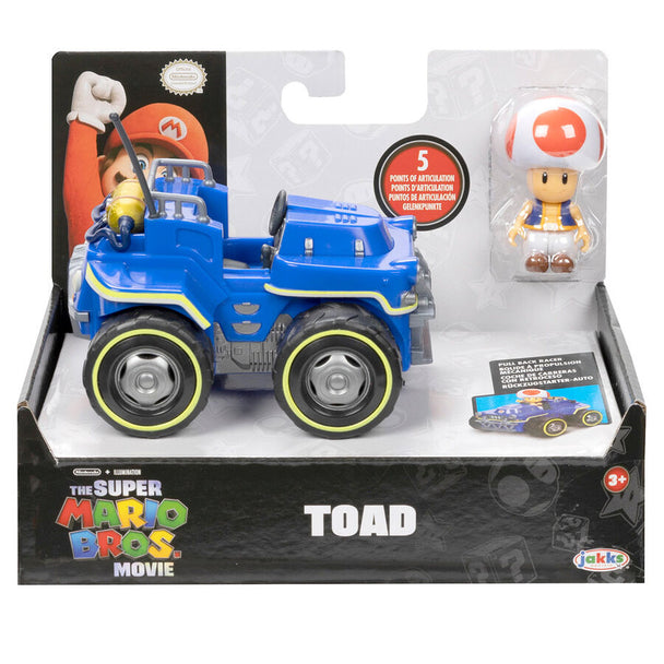 Figurine Mario Kart Toad Kart vue de face avec détails colorés et finition soignée