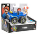 Image rapprochée du logo JAKKS PACIFIC gravé sur la base de la figurine Toad Kart