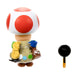 Vue latérale droite de la figurine Toad mettant en avant les couleurs vives et la texture