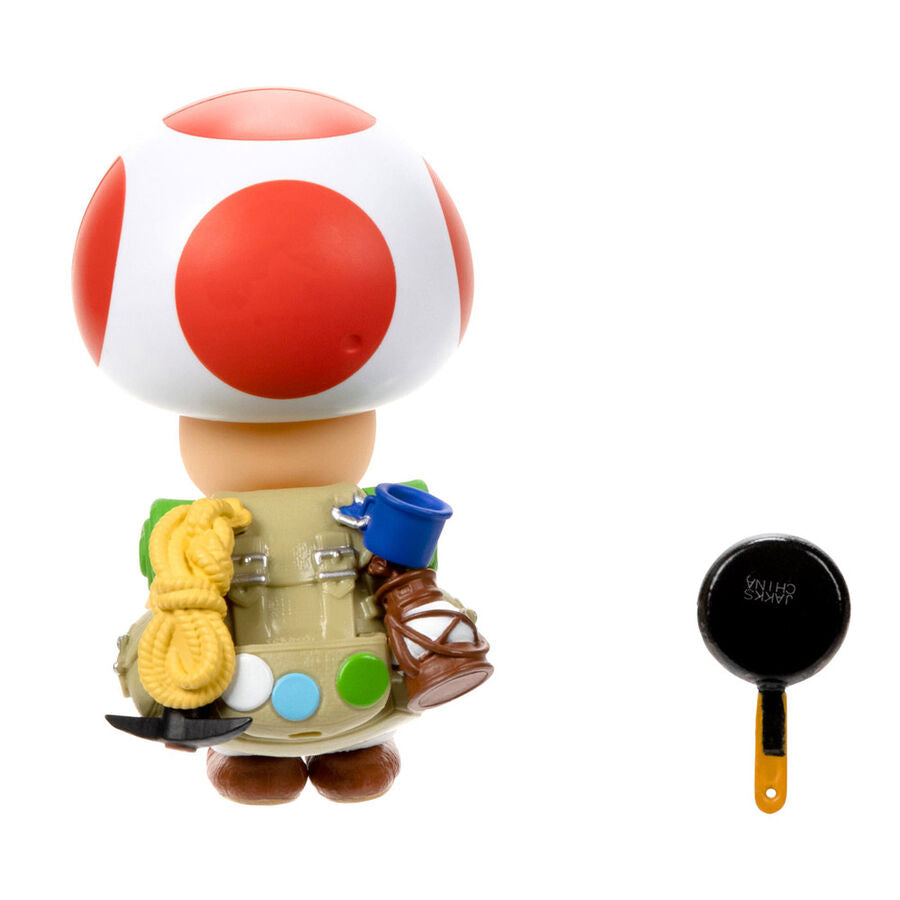 Vue latérale droite de la figurine Toad mettant en avant les couleurs vives et la texture