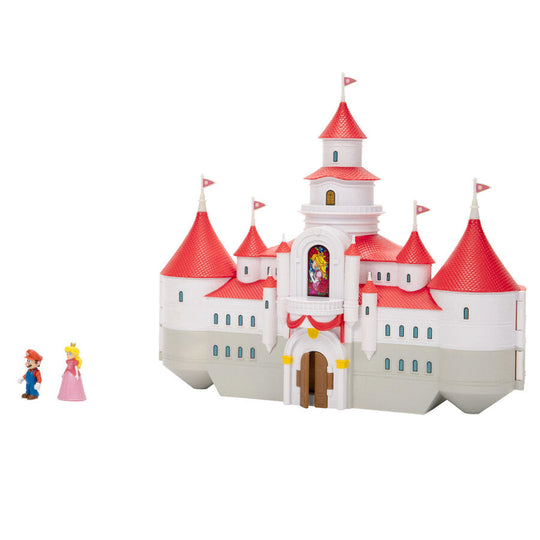 Détail du décor du playset avec éléments de jeu inspirés du film Super Mario Bros