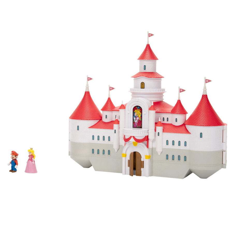 Détail du décor du playset avec éléments de jeu inspirés du film Super Mario Bros