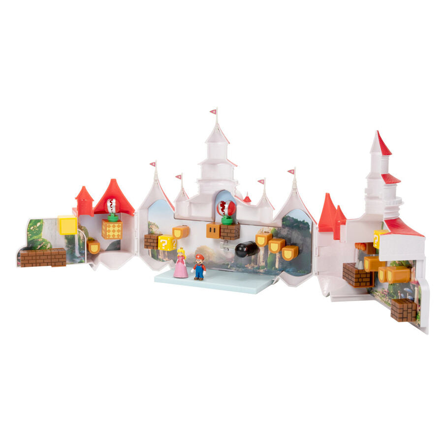 Vue latérale du playset montrant les différents éléments de jeu et accessoires