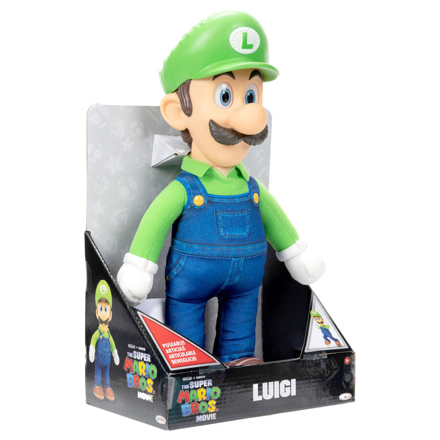 Détail des gants blancs de la peluche Luigi en tissu doux
