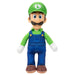 Peluche Luigi posée sur un fond neutre pour une meilleure visibilité