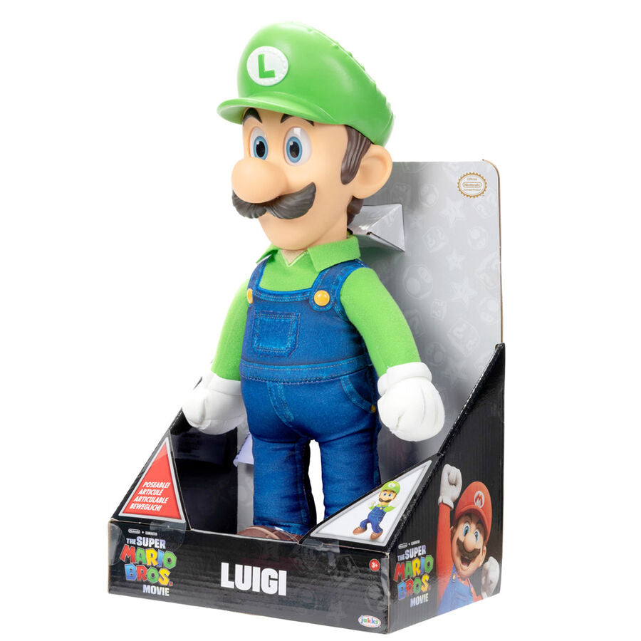 Emballage officiel JAKKS PACIFIC de la peluche Luigi Super Mario Bros