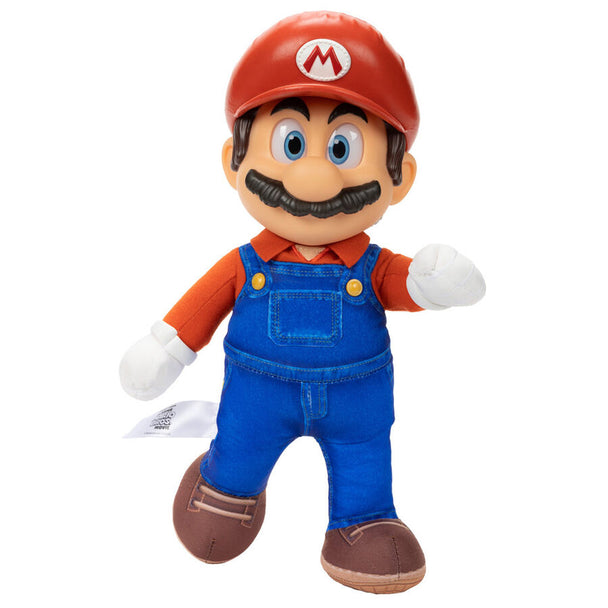 Zoom sur le visage souriant de la peluche Super Mario Bros de 30 cm signée JAKKS PACIFIC