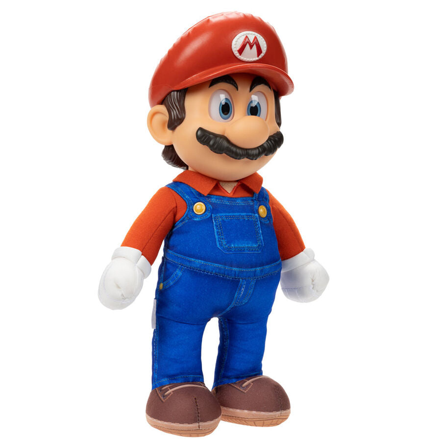 Peluche Super Mario Bros avec son chapeau rouge iconique visible en gros plan