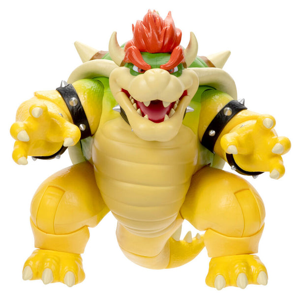 Vue latérale gauche de la figurine articulée Bowser 17,5 cm avec détails soignés