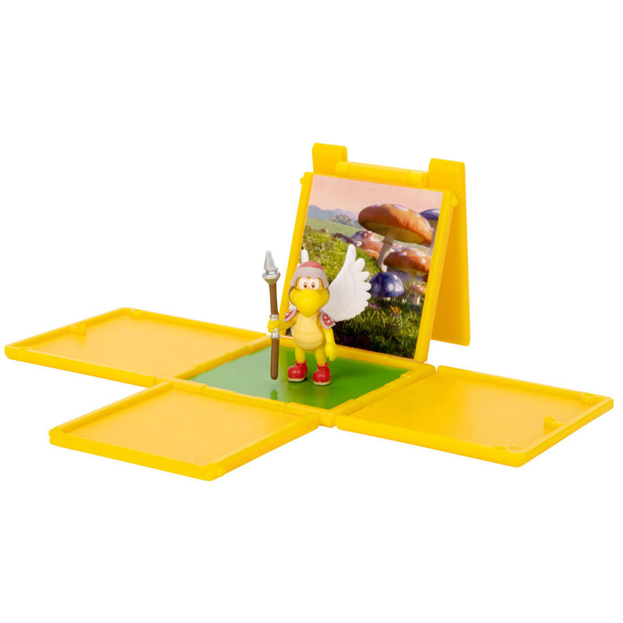 Figurine Koopa Troopa avec carapace jaune et regard déterminé