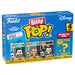 Blister de 4 figurines Bitty POP Disney avec Sorcerer Goofy dans leur boîtier acrylique rigide