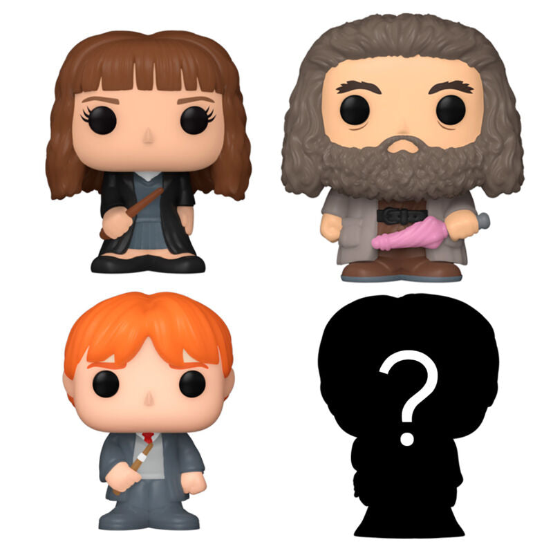 Zoom sur la figurine Bitty POP Hermione Granger de 2,2 cm dans son socle acrylique détachable.