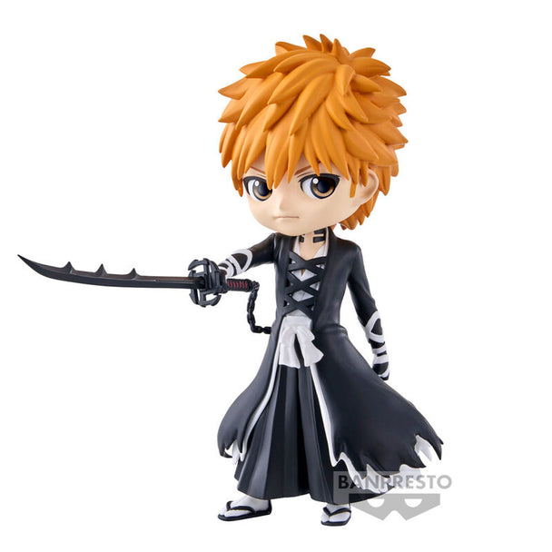 Figurine Ichigo Kurosaki Q Posket de 14 cm en tenue de combat de Bleach Thousand Year Blood