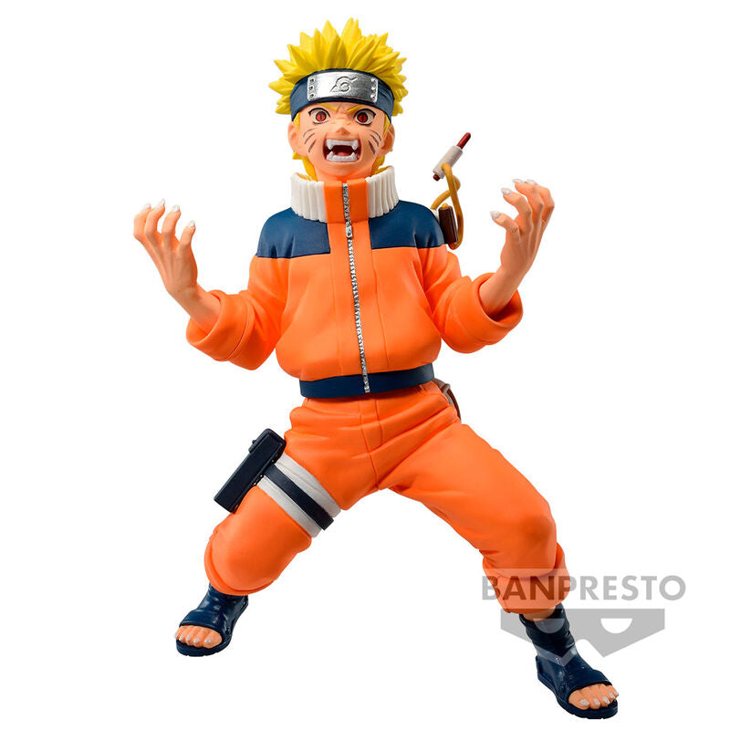 Figurine Uzumaki Naruto II de 14cm en pose dynamique issue de la collection Vibration Stars BANPRESTO