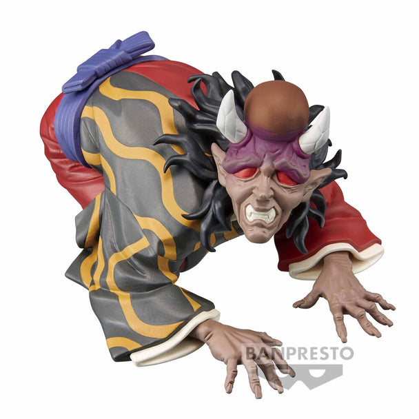 Figurine Hantengu de Demon Slayer Kimetsu no Yaiba, modèle 5 cm, édition BANPRESTO, vue de face avec détails précis.