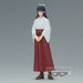 Vue latérale de la figurine BANPRESTO Utahime Iori avec son costume et posture caractéristiques