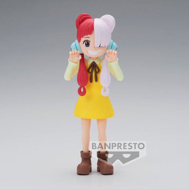 Profil latéral de la figurine Uta enfant BANPRESTO montrant les finitions précises