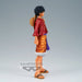 Vue arrière de la figurine Monkey D Luffy montrant les détails du manteau et accessoires