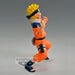 Profil gauche de la figurine BANPRESTO Uzumaki Naruto II montrant les détails soignés du visage et des accessoires