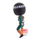 Zoom sur le visage expressif de la figurine Rock Lee Q Posket avec ses grands yeux