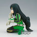 Figurine My Hero Academia Froppy posée sur un socle, idéale pour collectionneurs