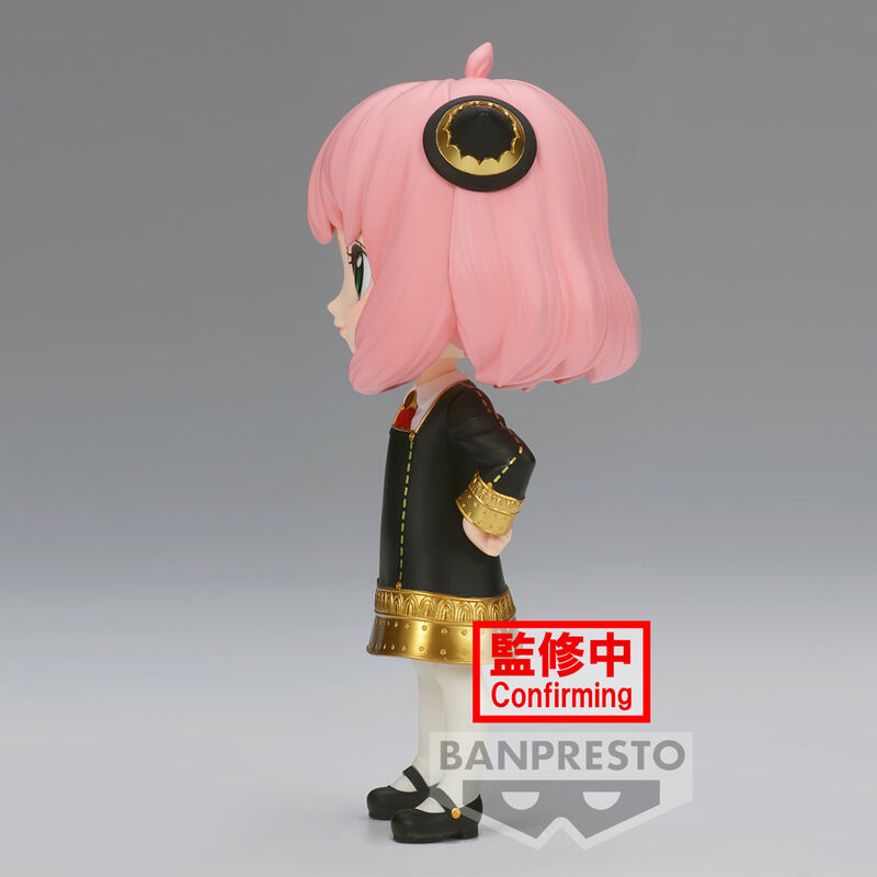 Gros plan sur le visage expressif d'Anya Forger III ver.A Q posket, figurine Spy X Family 14cm