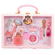 Trousse de maquillage Disney Princesses ouverte montrant tous les accessoires inclus pour enfants à partir de 3 ans