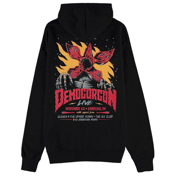 Sweat à capuche Stranger Things Demogorgon DIFUZED vue avant avec logo détaillé