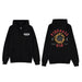 Photo du sweat Stranger Things Fireball DIFUZED porté, mettant en avant la coupe confortable et le design unique