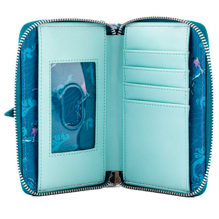 Fenêtre transparente pour carte d'identité sur le portefeuille Loungefly Disney Raya et le Dernier Dragon