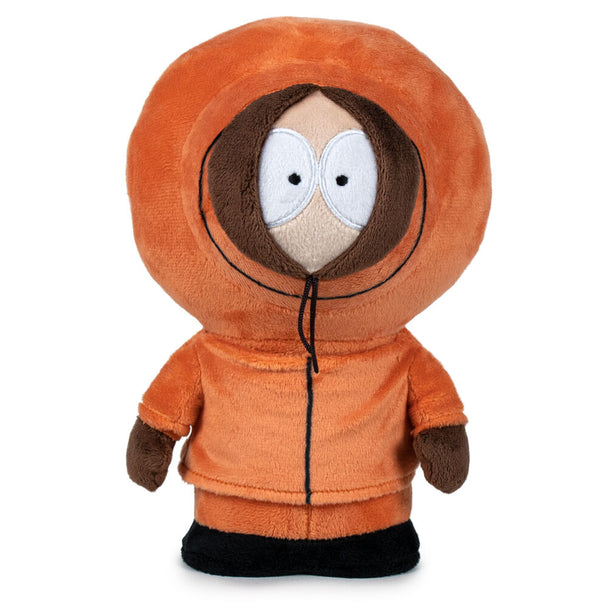 Peluche Kenny de South Park de 27 cm, personnage emblématique avec sa capuche orange, produit officiel Paramount Pictures.