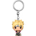 Vue rapprochée du porte-clés Boruto Uzumaki FUNKO Pocket POP montrant les détails précis et la finition soignée