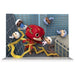 Figurine FUNKO The Flash Baby Rescue montrant le super-héros en action tenant un bébé, vue latérale