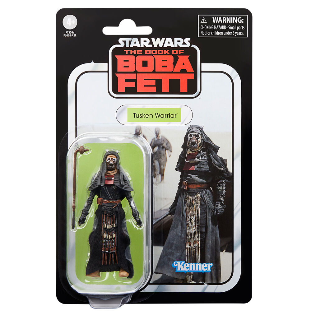 Détail du visage articulé de la figurine Tusken Warrior The Book of Boba Fett