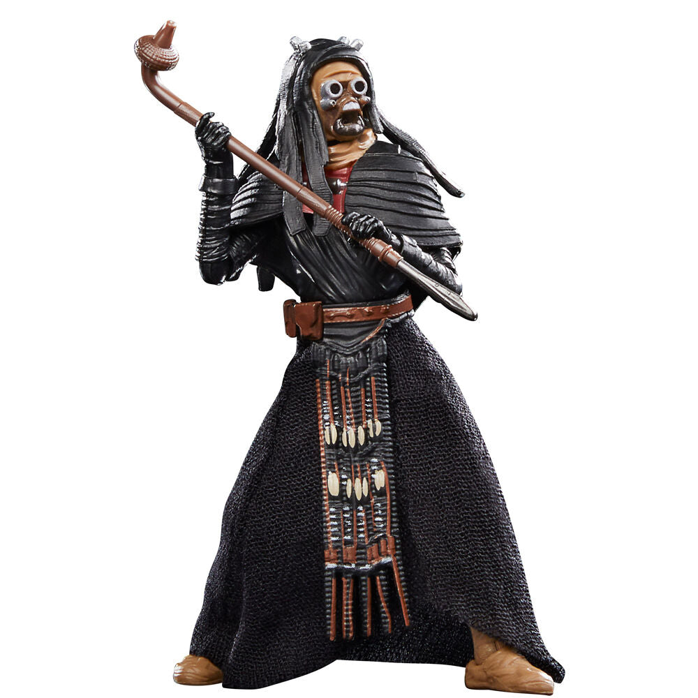 Figurine avec accessoires inclus montrant l'arme du Tusken Warrior