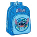 Sac à dos Disney Stitch 34cm de face avec design coloré et logo SAFTA visible, adapté aux enfants.