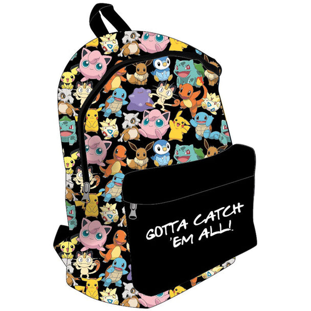 Sac à dos Pokémon Pokéball 40 cm SAFTA avec poche avant zippée et bretelles rembourrées, idéal pour enfants et fans.
