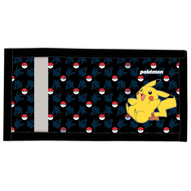 Intérieur du portefeuille Pokeball avec plusieurs compartiments et poche zippée pour pièces