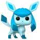 Figurine Funko POP Glaceon de 25 cm en vinyle avec détails précis et couleurs vives, présentée dans sa boîte vitrine transparente.