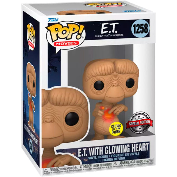 Figurine Funko POP E.T. 40e anniversaire en vinyle de 9 cm dans sa boîte cadeau avec fenêtre