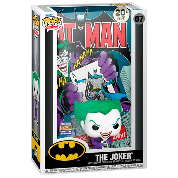 Figurine POP exclusive Batman The Joker avec design Comic Cover FUNKO vue de face